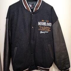 NEO BLOOD TOKYO 　ネオブラッド　袖革　スタジャン　ブラック　美品　 sizeFの画像