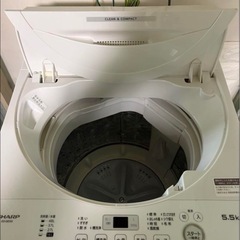 SHARP 洗濯機 ES-GE5H-W 5.5kg  2023年製 の画像