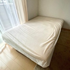 無印良品　脚付マットレス　セミダブル　ポケットコイル の画像