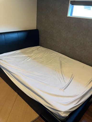 ダブルベットフレーム、マットレスせっとセット