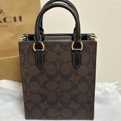 値下げコーチ COACH ミニトートショルダーバッグ CJ494ダークブラウンの画像