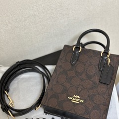 値下げコーチ COACH ミニトートショルダーバッグ CJ494ダークブラウンの画像