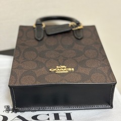 値下げコーチ COACH ミニトートショルダーバッグ CJ494ダークブラウンの画像