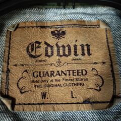 EDWIN　エドウィンお洒落なヴィンテージ太ア－ムGジャン sizeLの画像