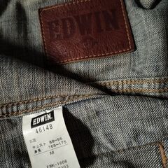 EDWIN　エドウィン　Gジャン　お洒落なデニムジャケット　ダメ－ジデニム 良好　sizeMの画像