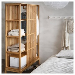 【無料】IKEA ノールドシーサ オープンワードローブ（竹製）の画像