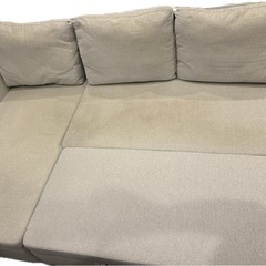 布張りカウチソファベッド(ノアーク2 GY)の画像
