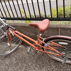 【使用4ヶ月・オートライトつき付き】【自転車】marukin自転車 スーンシングルE 26インチ オレンジの画像
