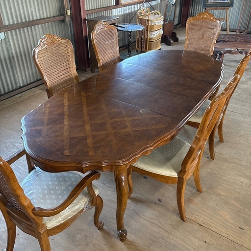 6人用  ダイニングテーブル+椅子6脚  セット販売