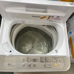 リサイクルショップどりーむ荒田店　No4902 洗濯機　パナソニック　２０１６年製　６ｋｇ容量　少し大き目で便利♪の画像