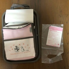 【取説あり】ピングー　ミニバッグ付き折りたたみチェア　ミスド　アウトドア の画像