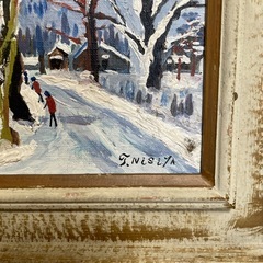 額絵　　湖畔の樹林の画像