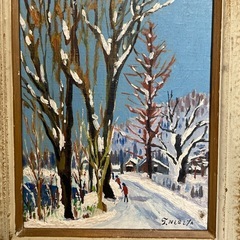 額絵　　湖畔の樹林の画像