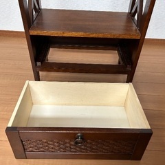 チェスト　引き出し付　木製　本棚　整理棚　の画像