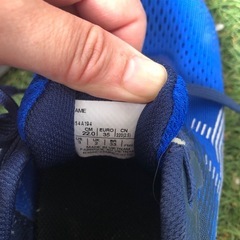 22.0 assicsのブルーのスニーカーの画像