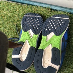 22.0 assicsのブルーのスニーカーの画像
