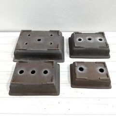盆栽鉢/ 山源/ 常滑/ 長方/ 4点セット/ 寄せ植え/ 松盆栽/ 松柏/ 烏泥/ 多肉植物/ 山野草/ 花/ 雑木/ 盆栽/ 園芸/ ガーデニング C0EX0107の画像