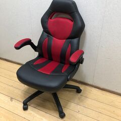 アイリスオーヤマ レーシングチェア LSC-580 レッド×ブラック ゲーミングチェア ハイバック オフィスチェア【糸島市内 送料無料】 88249-1-003の画像