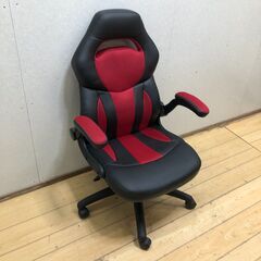 アイリスオーヤマ レーシングチェア LSC-580 レッド×ブラック ゲーミングチェア ハイバック オフィスチェア【糸島市内 送料無料】 88249-1-003の画像