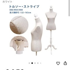 【受渡決定】ストライプ柄のマネキン　の画像