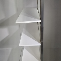 オープンシェルフ・白３段棚・白,木目・キャスター付き・収納棚・０３の画像