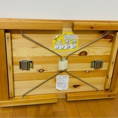 無印　パイン材　折りたたみローテーブル
の画像