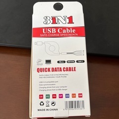 3in1　USBケーブル　Type-C　Micro　Lightning　充電器の画像