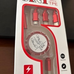 3in1　USBケーブル　Type-C　Micro　Lightning　充電器の画像