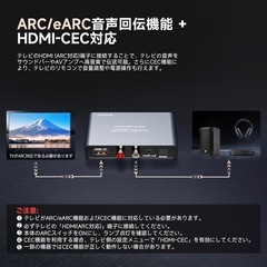 未使用 HDMI 音声分離器 5.1ch ARC/eARC オーディオ分離の画像