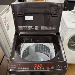 地域限定送料無料　美品【 TOSHIBA 】東芝 洗濯10.0㎏ 全自動洗濯機 抗菌ウルトラファインバブル洗浄W 液体洗剤・柔軟剤 自動投入 AW-10SD9の画像