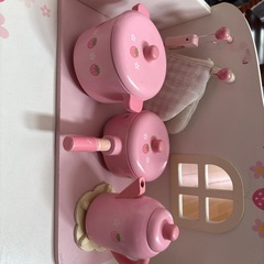 木製　おもちゃ　キッチンセットの画像