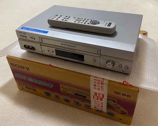 動作品　SONY　ソニー VHSビデオデッキ SLV-NX15　純正リモコン付き