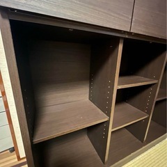 ニトリ　オープンシェルフ　本棚　ダークブラウン　大型の画像