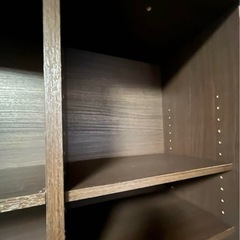 ニトリ　オープンシェルフ　本棚　ダークブラウン　大型の画像