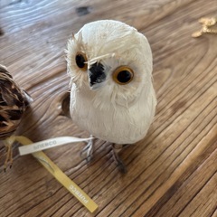 PUEBCO プエブコ 鳥オブジェ フクロウ3個セット（茶・白・黒）の画像
