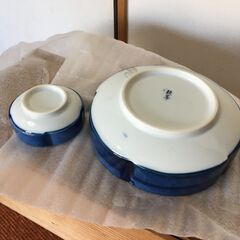 お値下げ【昭和レトロ】未使用品 5客 有田焼 刺身鉢揃 親峯 小鉢 皿 陶磁器 陶芸 工芸品 和食器 ヴィンテージ 共箱 木箱の画像