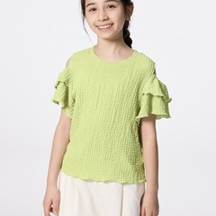 新品　GU シャーリングオープンショルダーT 150cmの画像