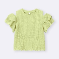 新品　GU シャーリングオープンショルダーT 150cmの画像