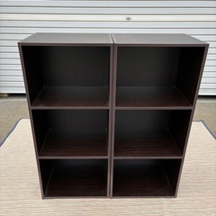 カラーボックス　三段ボックス　収納棚　ラック　棚　2個セットの画像