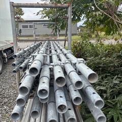 クサビ　足場　セット　支柱21本　　ジャッキ　支柱　階段　など　石狩発　10月中！の画像