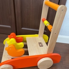 美品　手押し車　木製　おもちゃ　ニチガンの画像