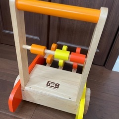 美品　手押し車　木製　おもちゃ　ニチガンの画像