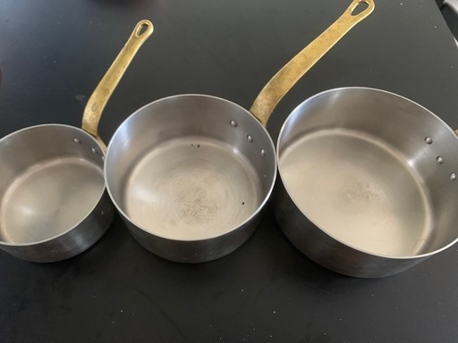 ステンレス小手鍋3個セット 銅小鍋3個セット ステンレス小手鍋3個