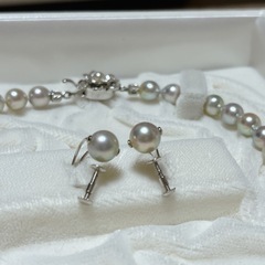IDENTIFICATIONofPEARL 真珠ネックレス　イヤリング　セット　 真珠鑑別書付きの画像