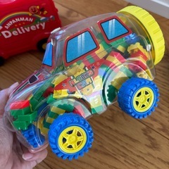 ブロック　車のおもちゃの画像