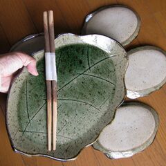 未使用品【美濃焼／小町焼  和皿 陶器皿】大１枚＋小５枚の画像