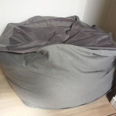 【美品・お届けも可能です】無印良品 体にフィットするソファ（色：グレー）ビーズソファの画像