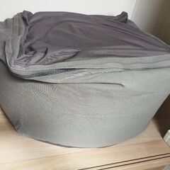【美品・お届けも可能です】無印良品 体にフィットするソファ（色：グレー）ビーズソファの画像