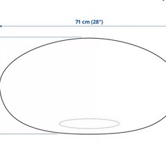 IKEA SANDARED サンダレード プーフ, ダークブルーの画像