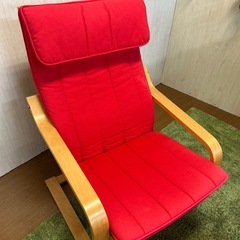 【リユース☆エコちょっぷ】 IKEA オットマン付き　チェアの画像